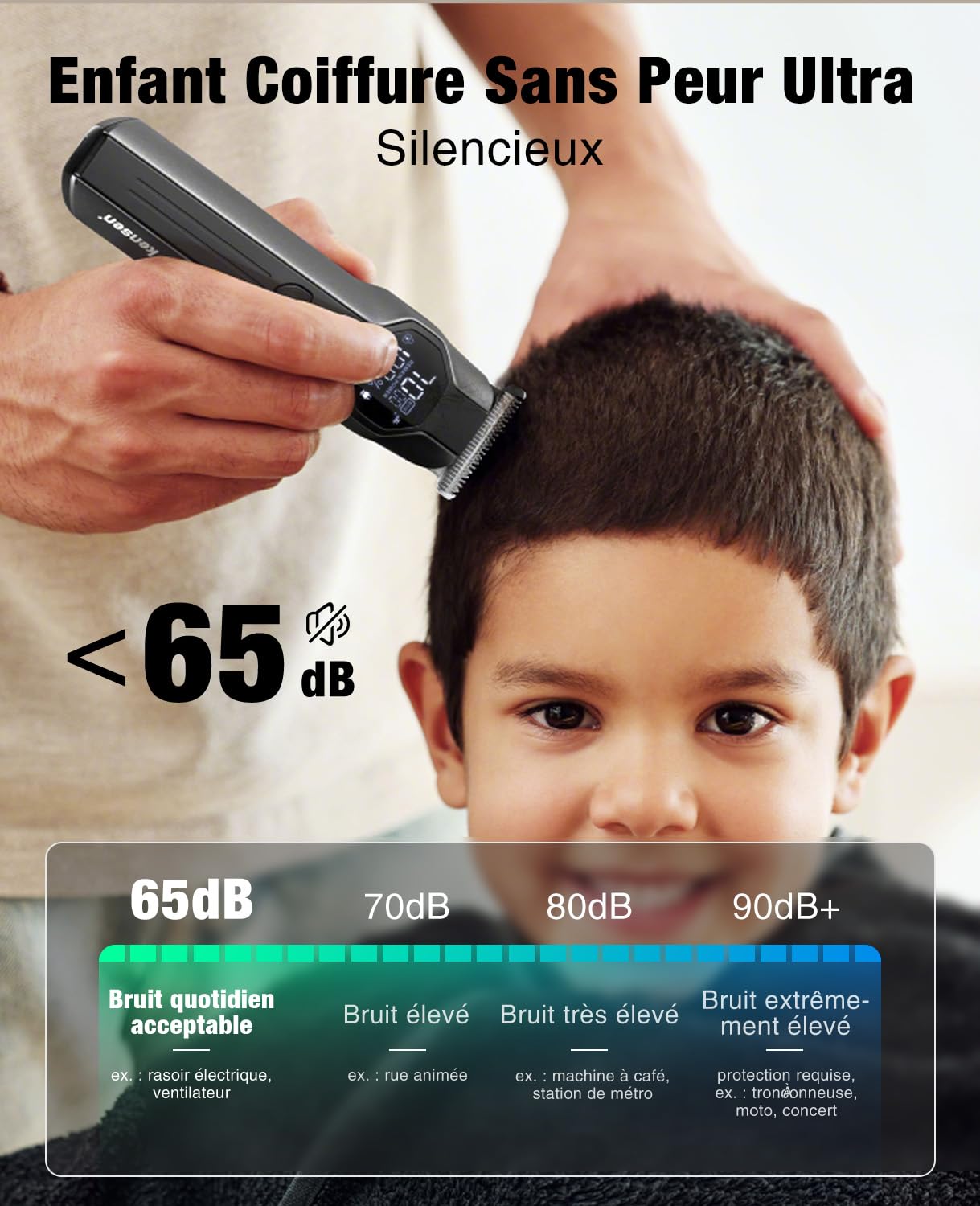 kensen Tondeuse Corps Homme 4-en-1 6000/7000 tr/min Tondeuse Moustache Homme 210 Mins d'Autonomie Tondeuse Barbe、Cheveux、Nez IPX7 Étanche Rasoir Intime USB-C Écran LED Pour De La Tête Aux Pieds