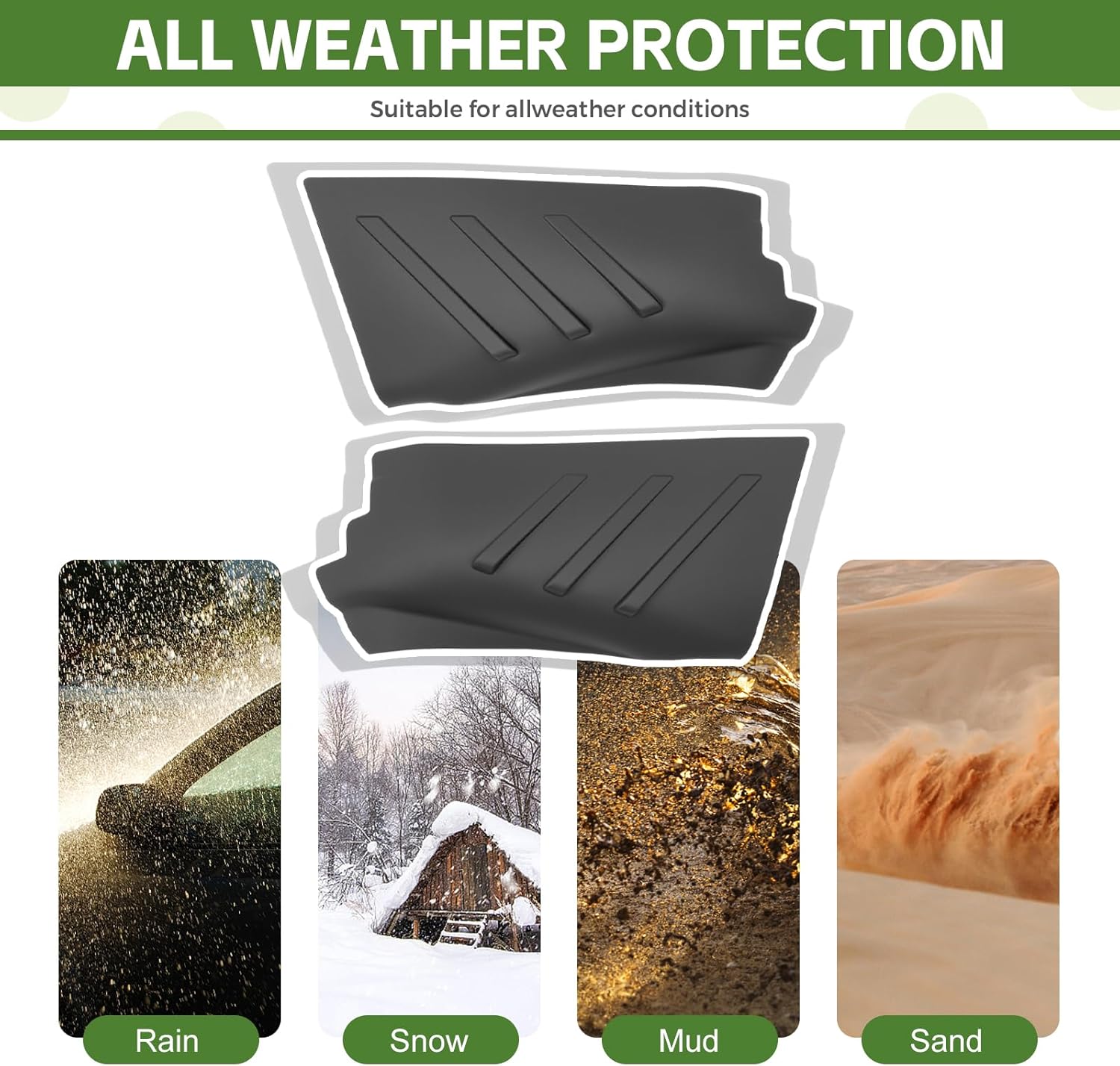 Rear Bumper Protector for 2014-2024 Toyota 4Runner (Only Fits TRD Sport & Limited) Rear Bumper Guards Corner Cover Soft TPE Material for 14-24 4 Runner Car Exterior Accessories