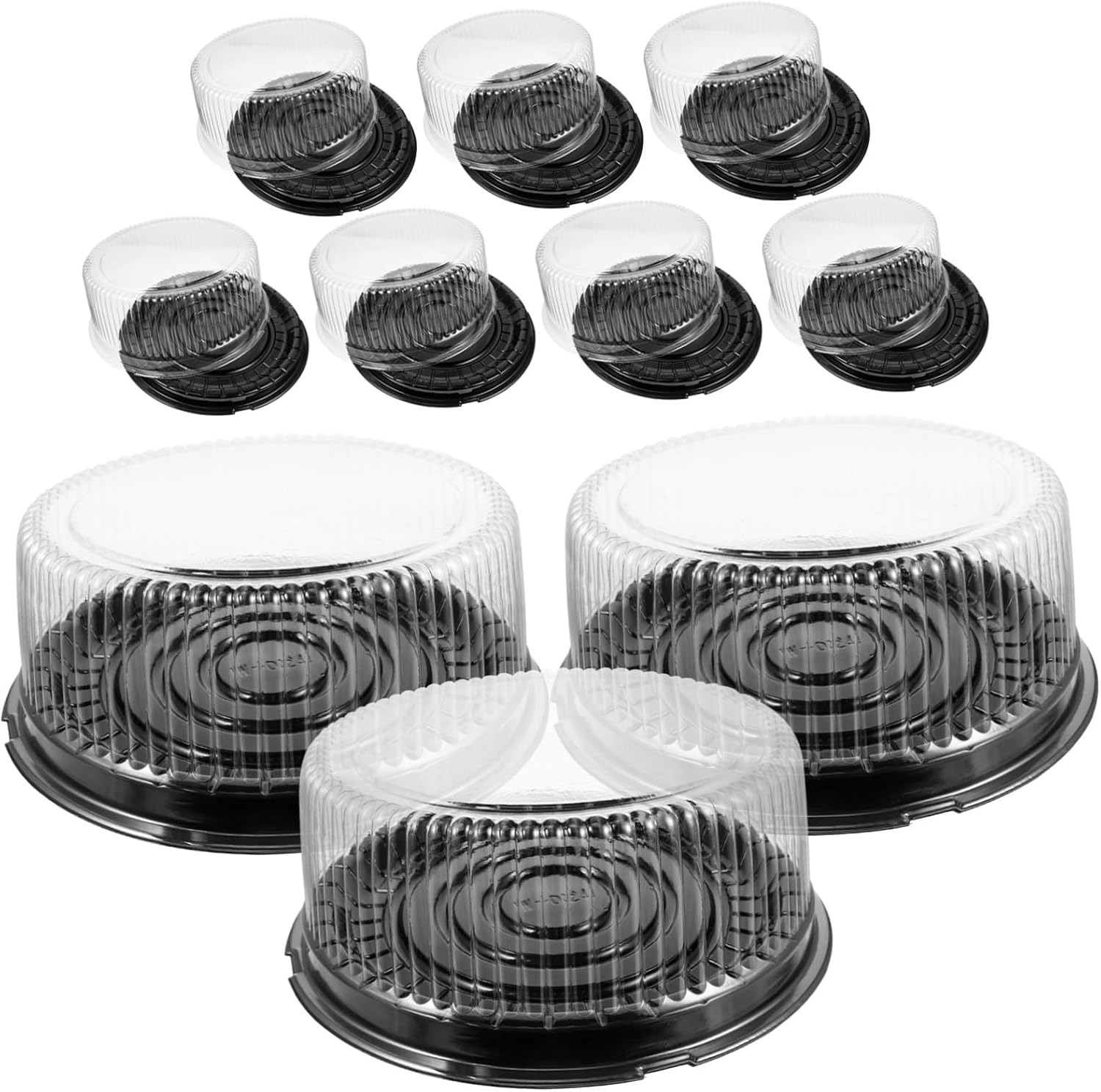 FELTECHELECTR 10pcs Cake Box Plastic Cake Containers s with
