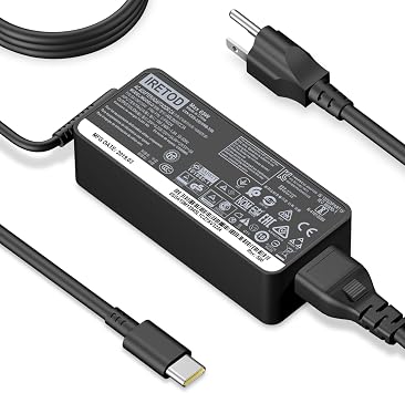 Replacement Laptop Charger Compatible with Lenovo Thinkpad/Yoga/Chromebook - 65W 45W USBType C Fast Power Adapter Cord