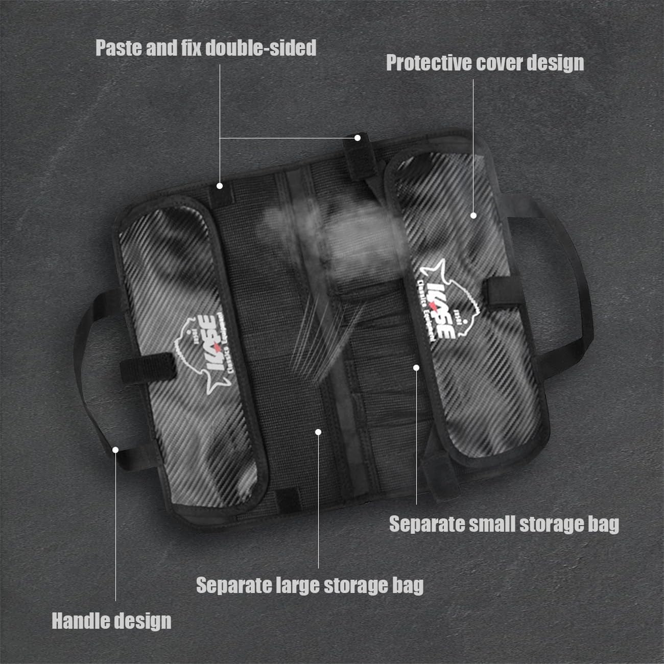 Fishing Jig Bag Soft Baits Organizer Portable Tackle Storage Bags Large Capacity Lure Handbag for Saltwater&Freshwater Fishing Accessories Holder Collapsible Bag image 4