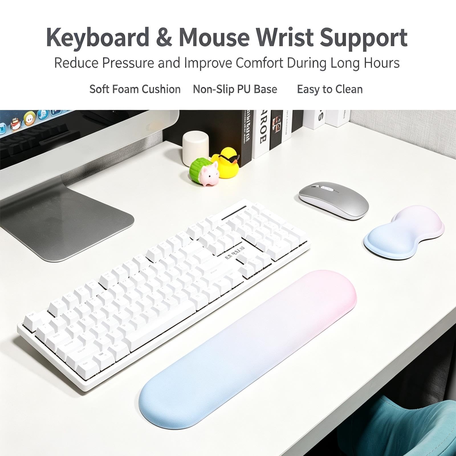 Memory Foam Tastatur Handballenauflage Maus Handgelenkauflage Set