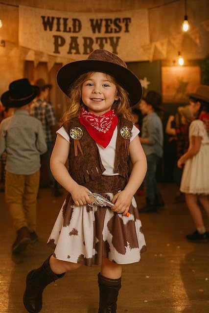 Foto 2 de 7 de Cowgirl - Disfraz de cowgirl para niña, talla 3 años (U37 544)