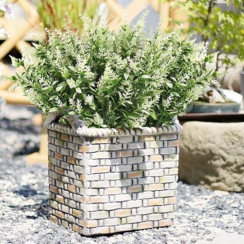 Miniatura 137 de Plantas artificiales para exteriores, resistentes a los rayos ultravioleta, vegetación artificial, 12 ramos de flores de lavanda para macetas