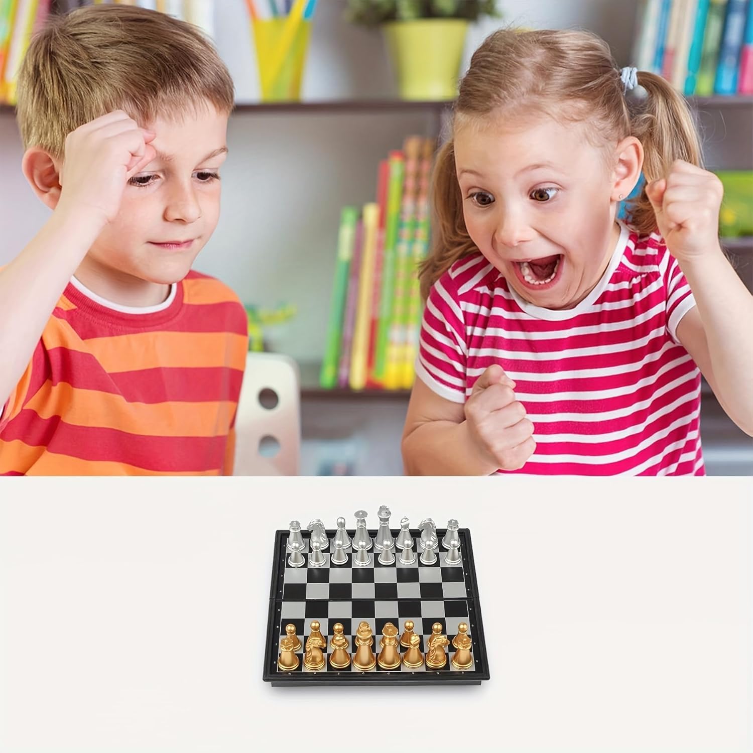 Schachspiel Magnetisch, 20 X 20CM Mini Schach, 3-in-1 Reiseschach Klein, Schachspiele für Kinder, Schachbrett Einklappbar, Geeignet für Kinder und Erwachsene, Partys und Reisen