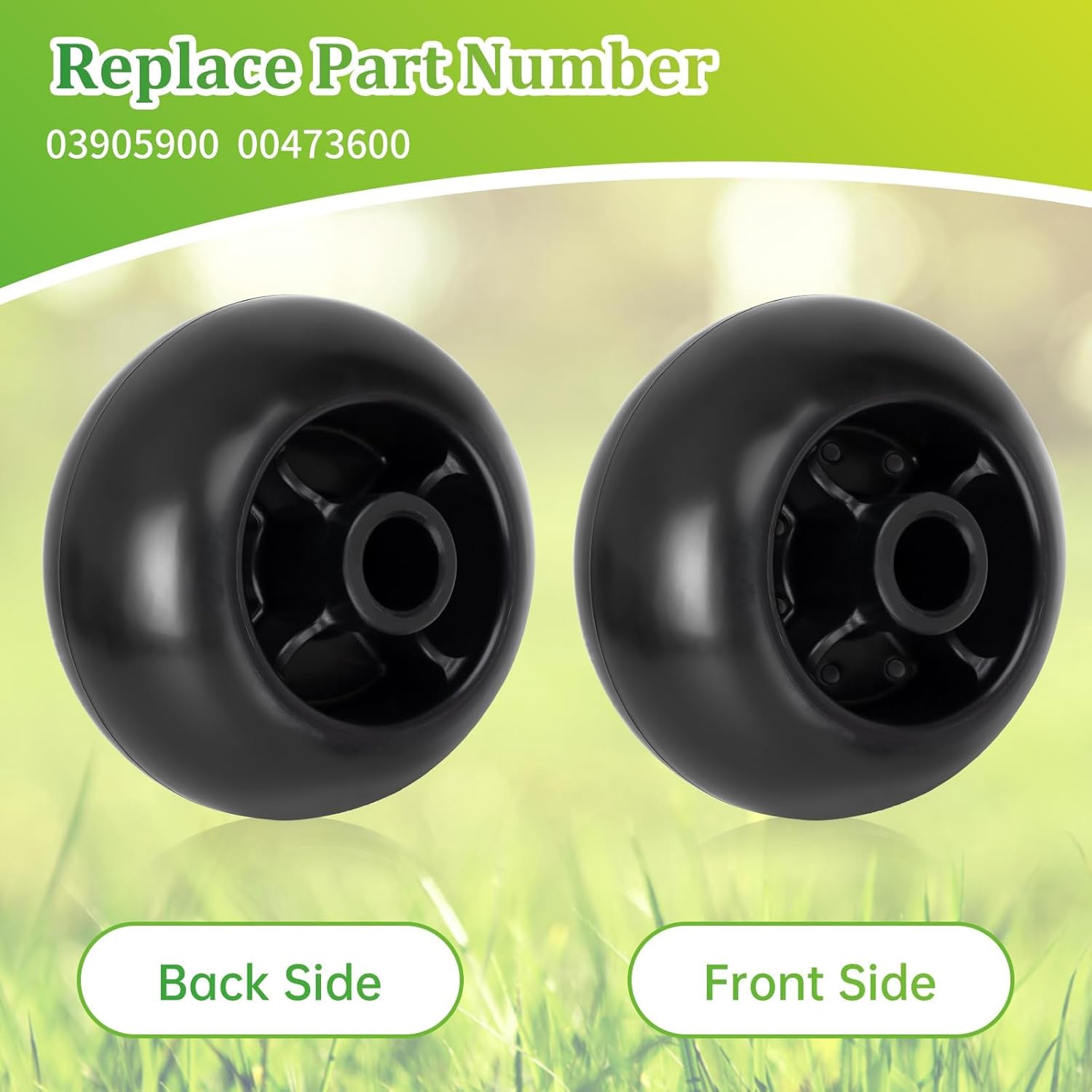 4Pack 03905900 Deck Wheel and Hardware Kit Compatibles with A riens Mower Tractors, Quality Anti-Scalp Roller Wheel Nut Bolt and Bushing Compatibles with Gravely 890018 890100 890101