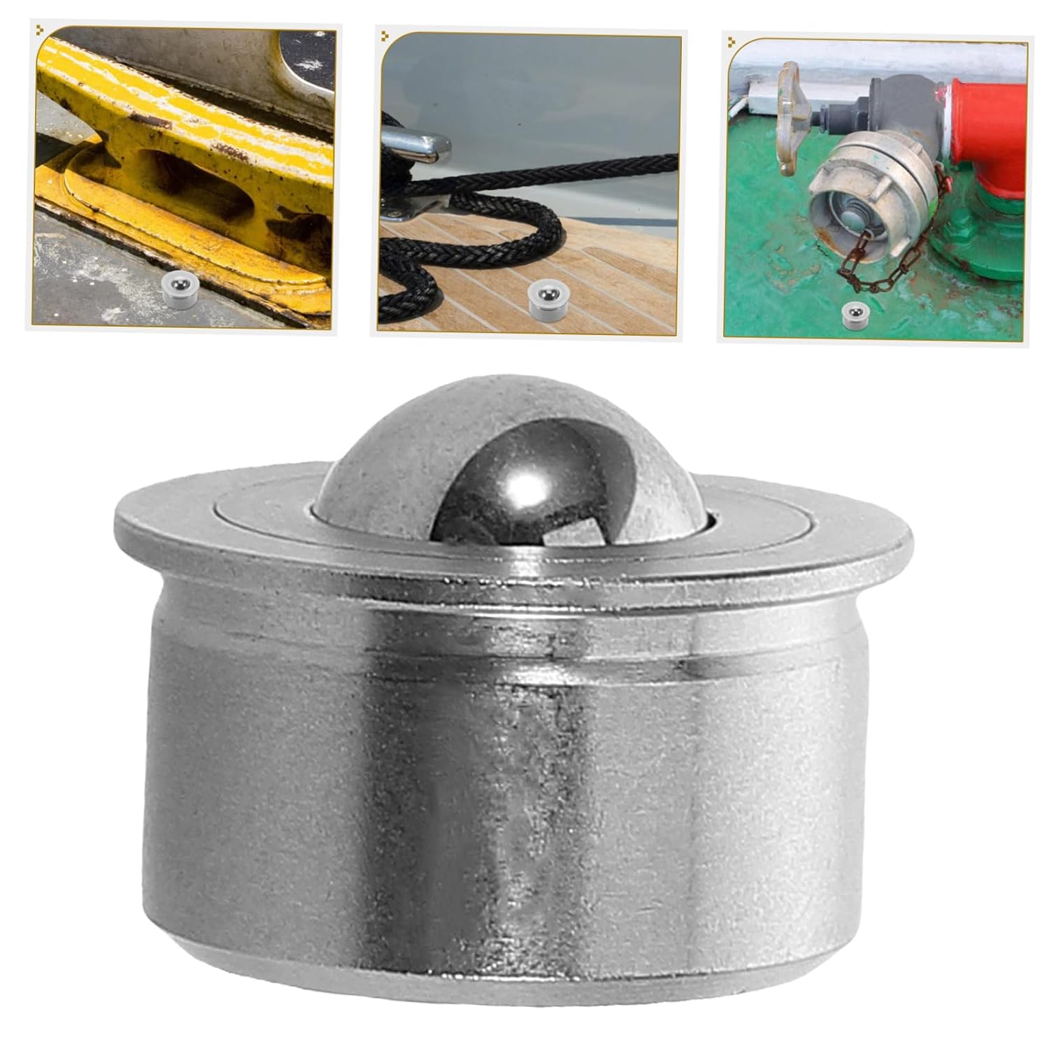 KOMBIUDA Industrial Ball Transfer Steel Ball Plunger Indexing Plunger Metal Transfer Bearing Spring Loaded for Creative Tasks
