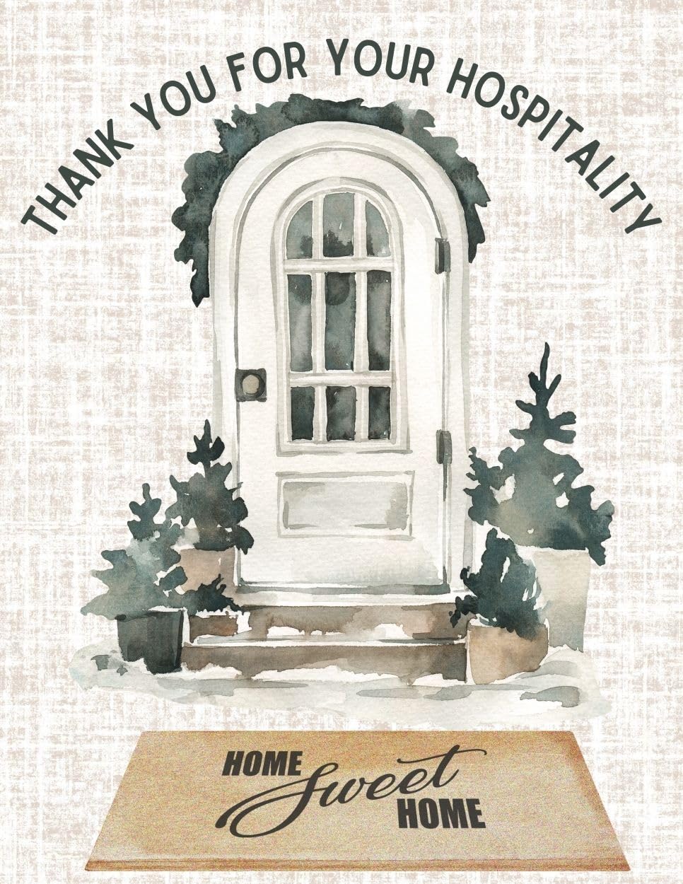 Thank You for Your Hospitality Greeting Card - You Made it Easy to Feel Right at Home with You - Thanks for Making the Visit So Nice