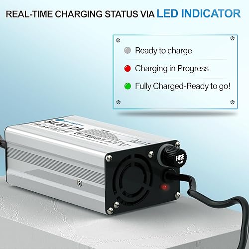 Vista 5 de Cargador Hexwatt de 54,6 V, 2 A para batería de iones de litio de 48 V, bicicleta eléctrica ebike, scooter eléctrico, hoverboard, cargador