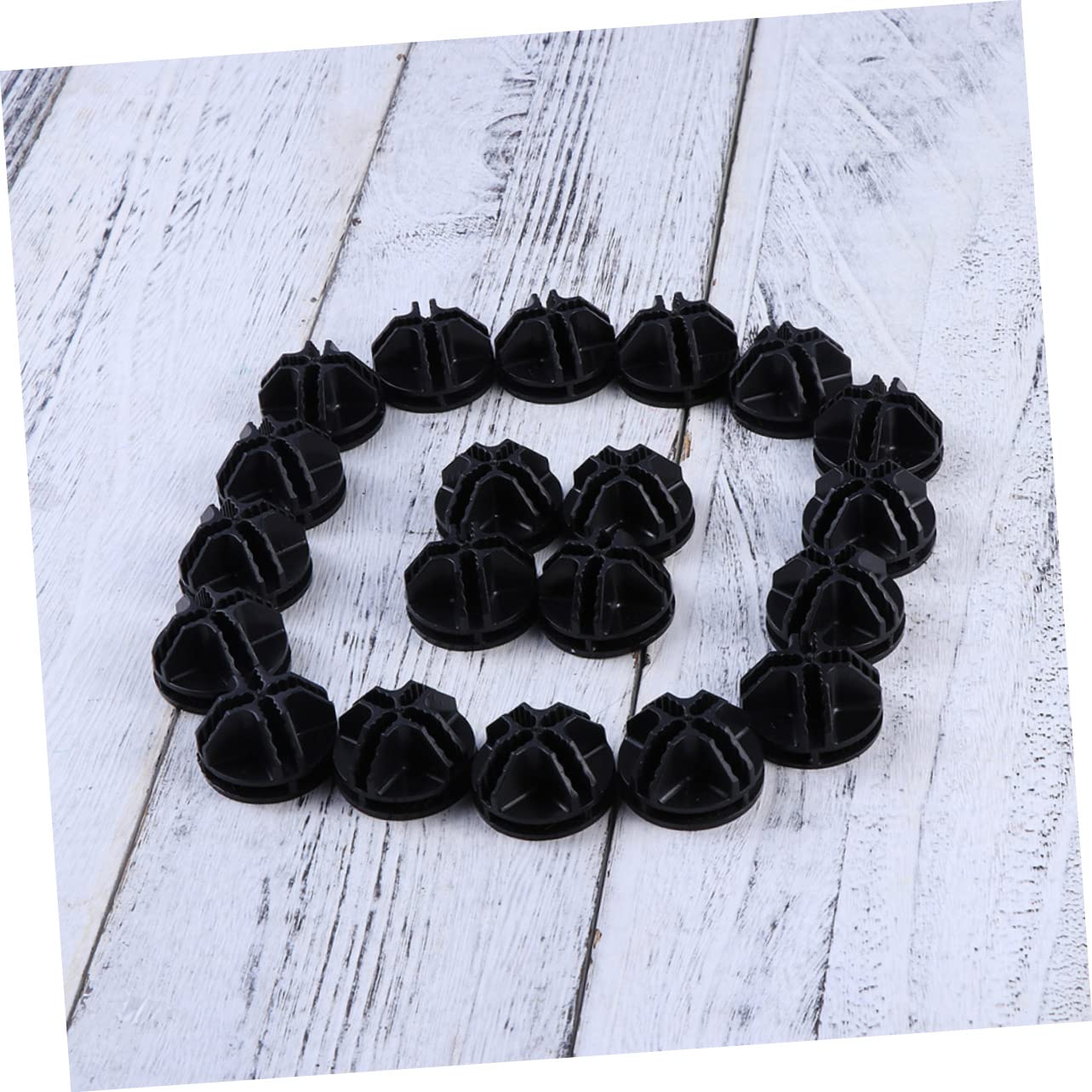 40pcs Wire Cube Storage Connectors - Black Plastic Clasp Buckles For Modular Shelves, Closet Organizers