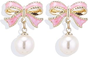 Cute Jewlery for Women & Girls: Gold Pearl Earrings With a Quirky...