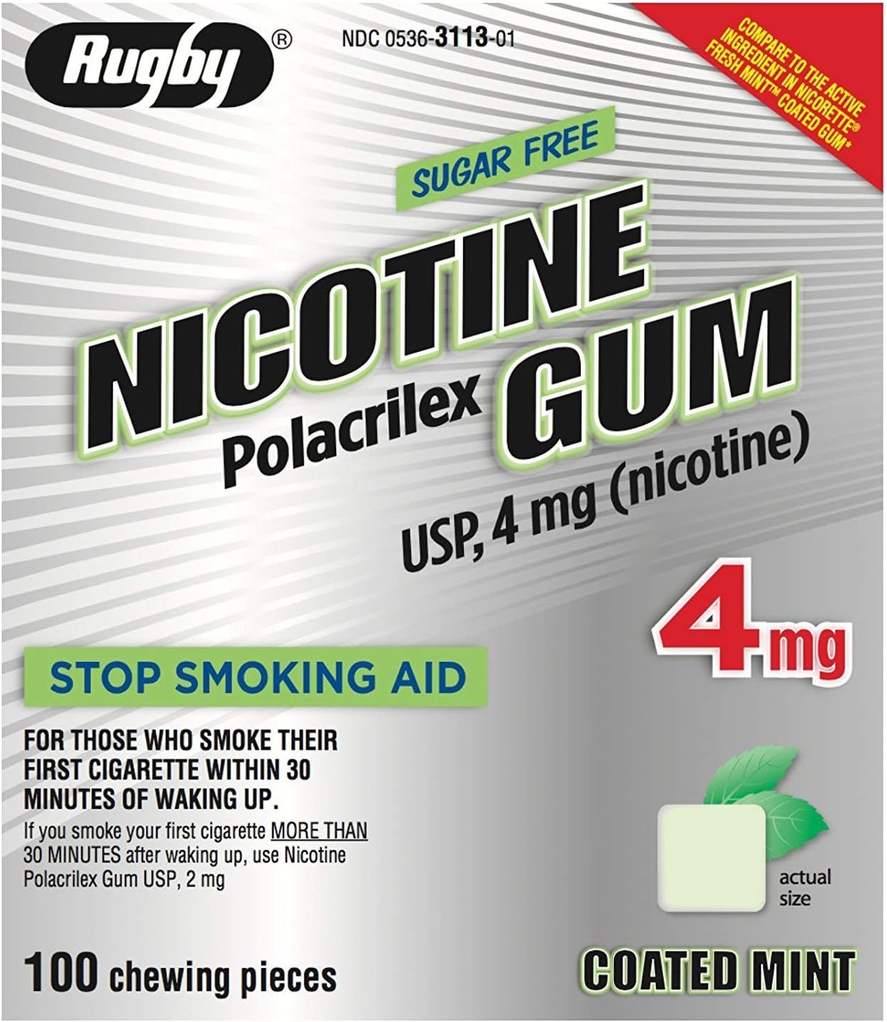 NICOTINE GUM 4 MG RFL MINT*RUG 20