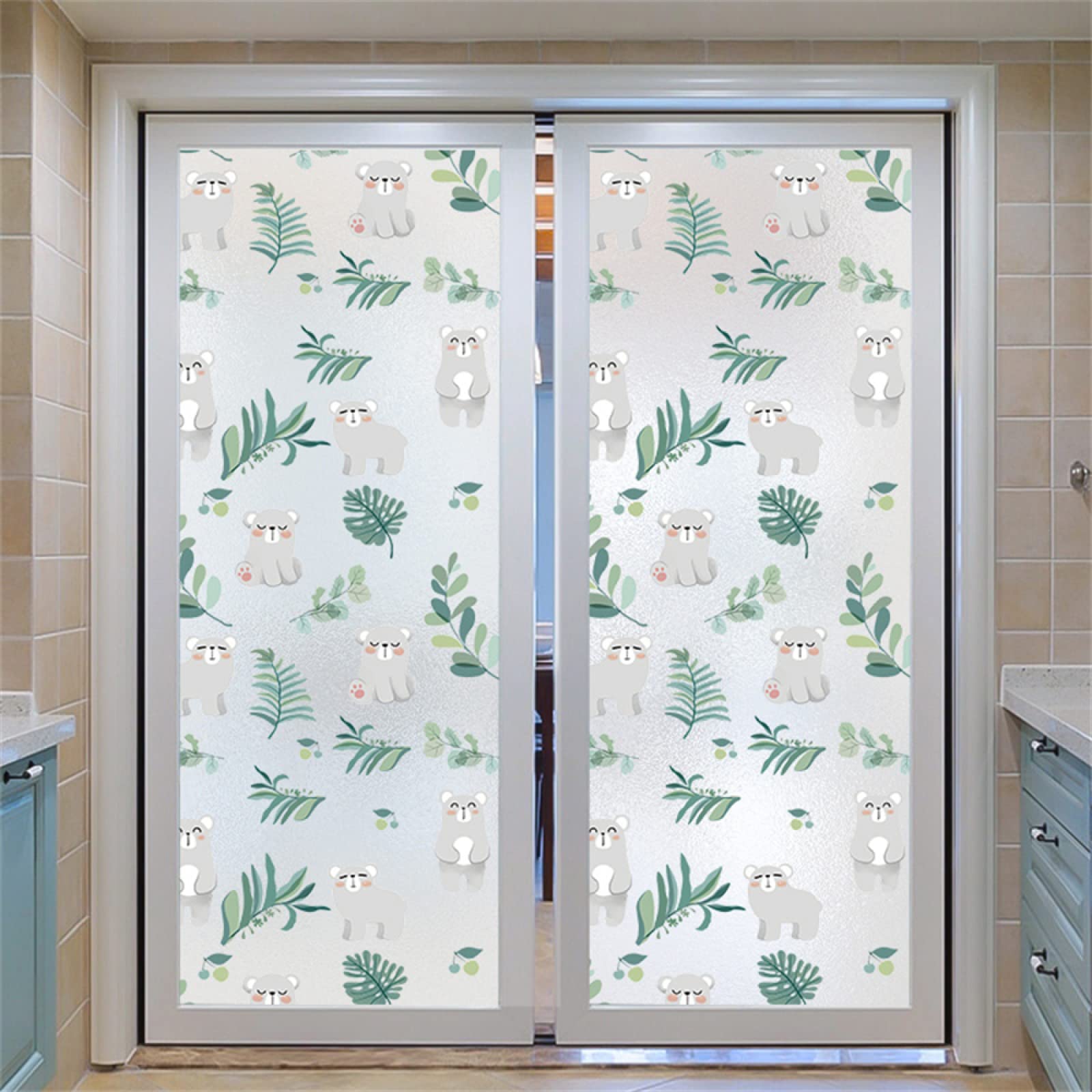 Pellicola per vetri oscurante,Pellicola privacy finestre,anti-peeping,Autoadesive,Anti-UV,Aperto per i bambini ,Ideale per Ufficio Camera da Letto Sala(90cmx200cm)