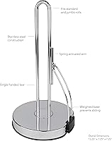 Vista 15 de Spectrum Diversified Euro Tension - Soporte para toallas de papel (negro) - Organización de almacenamiento para encimera de cocina, despensa
