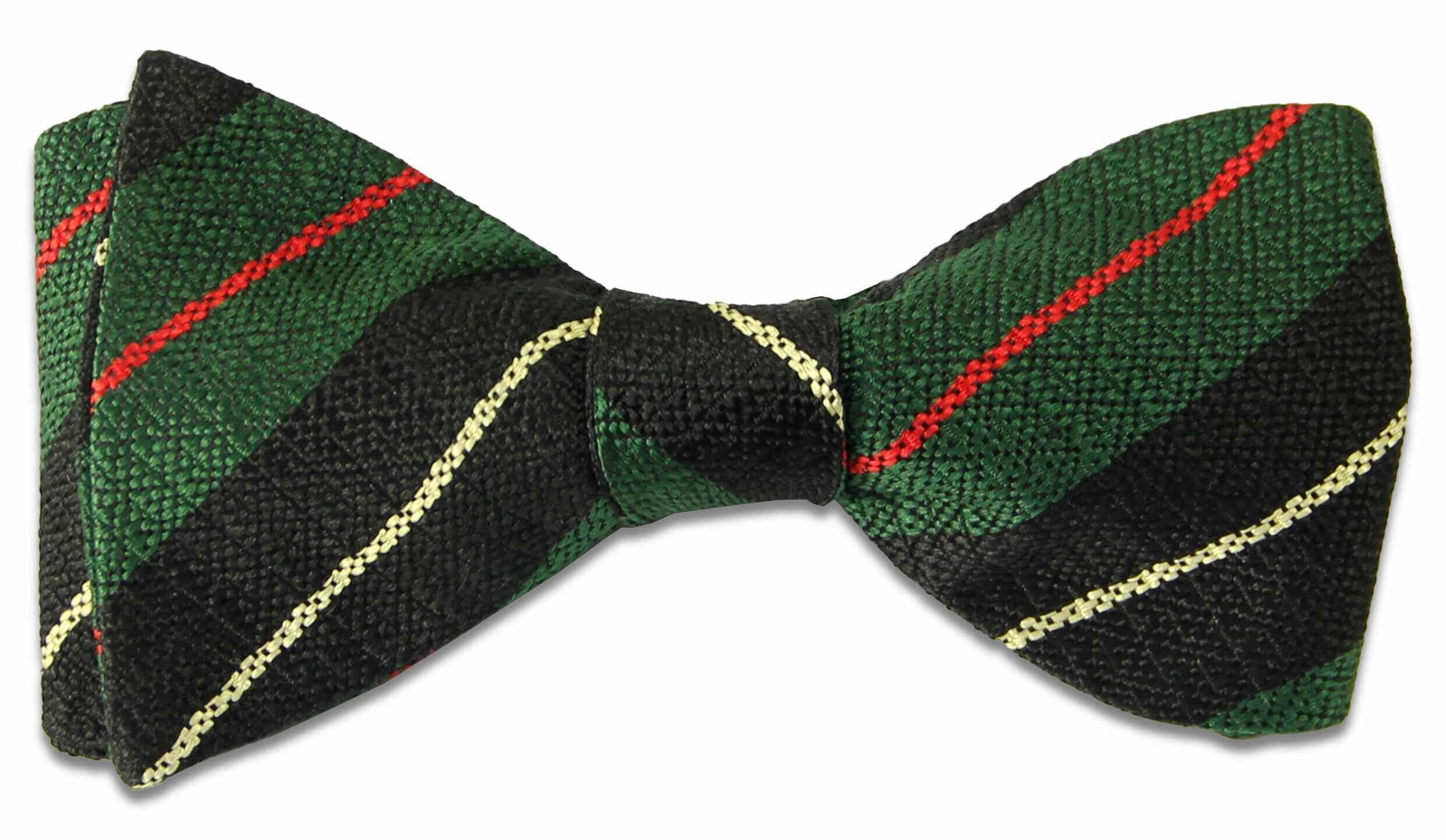 The Regimental Shop Men's Multicolour The Regital Shop Royal Irish Rangers Silk Non Crease Self Tie Bow Tie