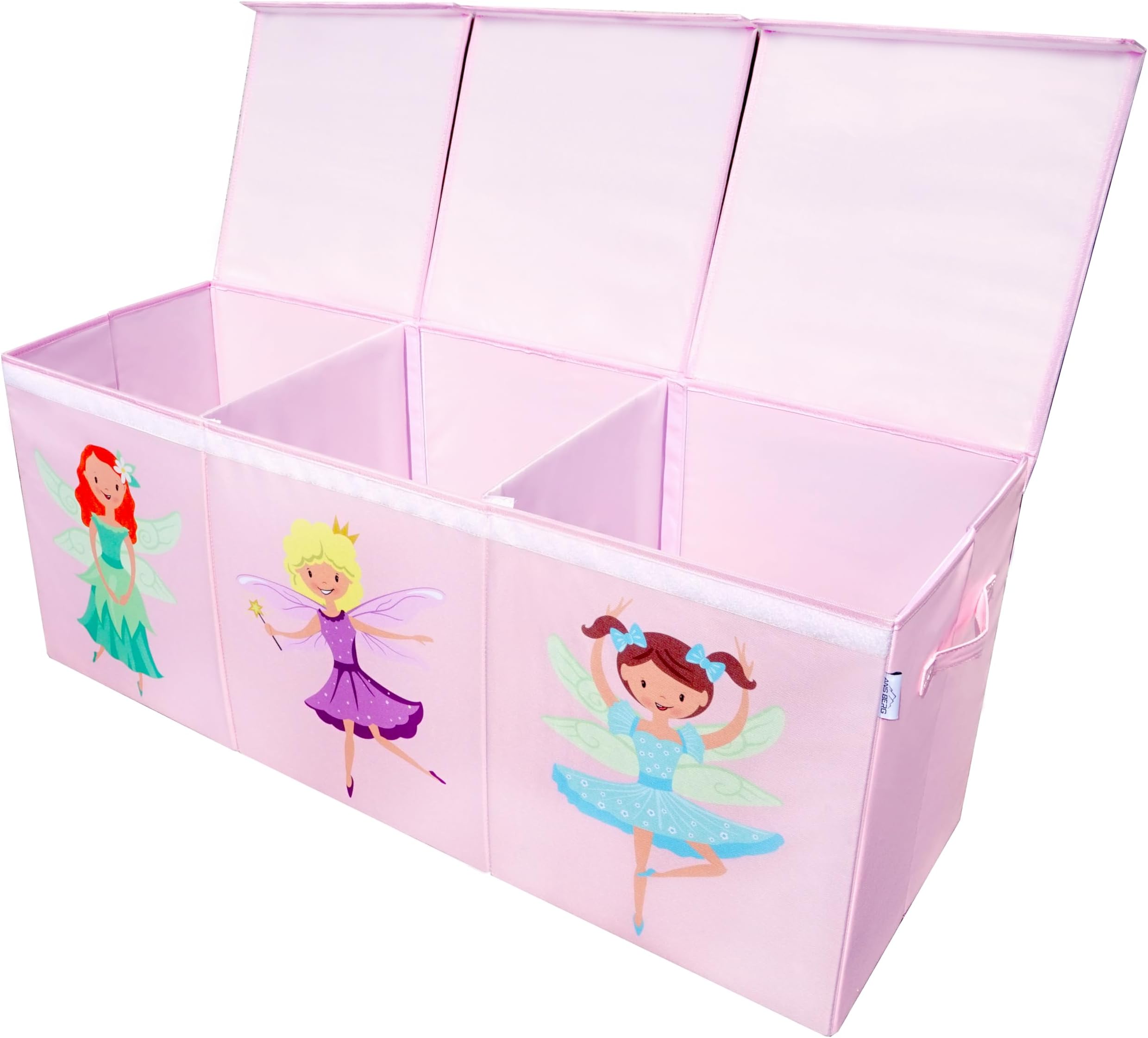 Extra Large Collapsible Toy Box with Lids for Kids - Toy Storage Organizer, Chest, and Bin for Girls in Living Room, Playroom or Kids Room Organization (pink)