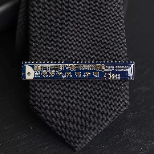 Miniatura 5 de Circuit Board Tie Clip unique gift for computer geek Dark blue