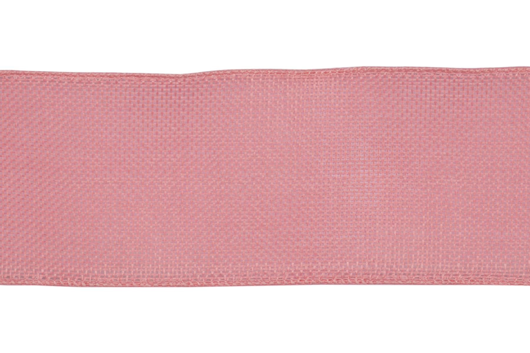 Ribbonitlux Pink Burlap Wired Ribbon, 75mm x 18 Meters, Wired Edge Burlap Ribbon for Gift Wrapping, Big Bow, Wreath, and Christmas Tree Decoration - Image 2