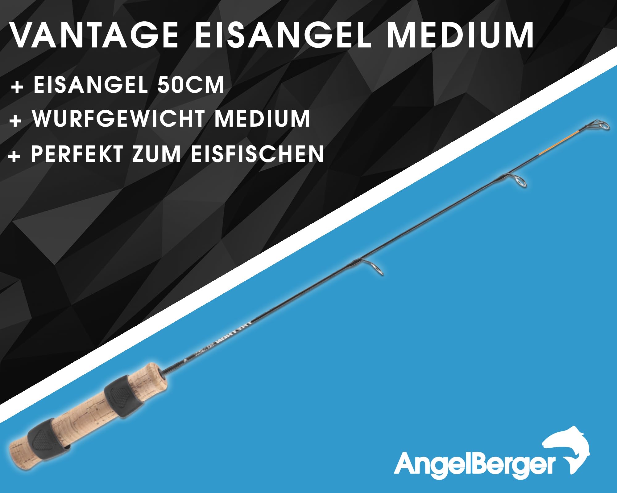Angel Berger Vantage Eisangel Medium Eisrute Ice Rod Eisangelrute Ice Stick Eisangeln