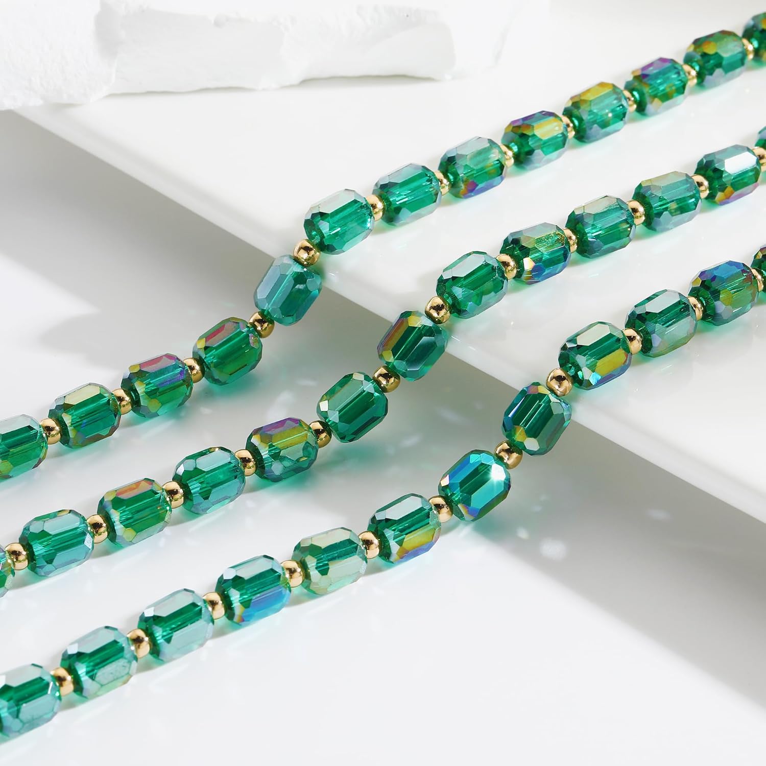 Firstmeet Elegant Layered Glass Bead Necklace Fashionable Retro Jewelry for Women Perfect for Parties Festivals - Image 6