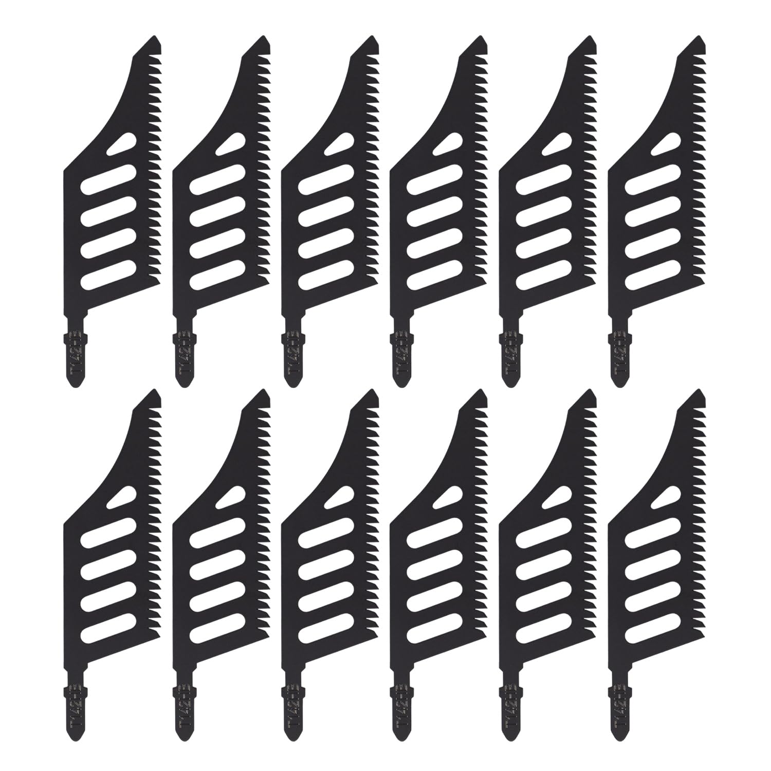 12 Hojas De Sierra Caladora De Forma Especial, Acero Resistente con Alto Contenido De Carbono, Corte De Plástico Y Metal para Carpintería, Adecuadas para Cortar Madera.