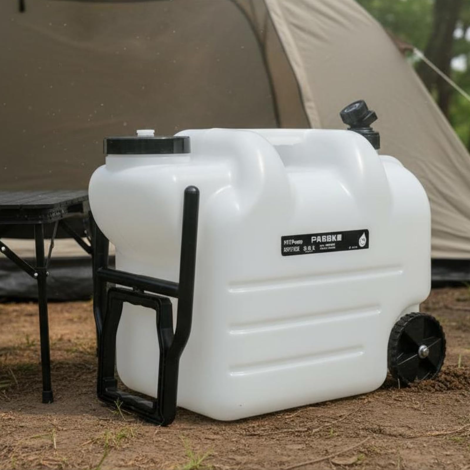 Qianly Tanque Agua Portátil con Ruedas Resistente Exterior Fácil Limpieza pósito para Camping, Coche, Excursión, Verde