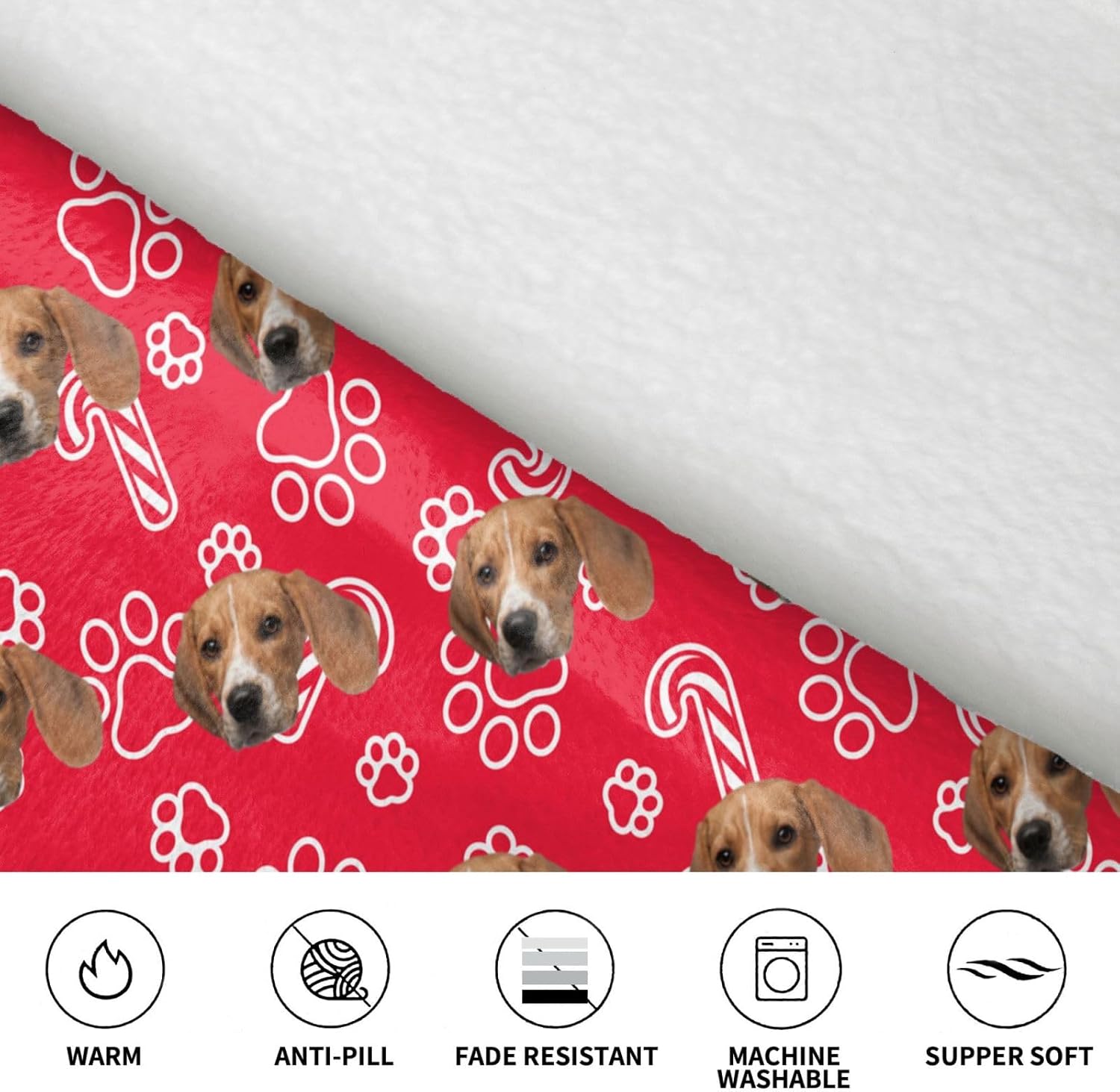 Custom Wearable Blanket Hoodies Personalized Face Photo Text Sweatshirt Hooded Blankets for Women Men Christmas Gifts - Image 6