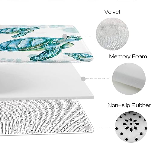 Miniatura 6 de Alfombras de baño de terciopelo coral con diseño de animales, tapete de ducha antideslizante para decoración de baño, juego de alfombra de puerta