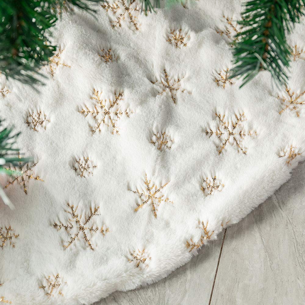1 Pezzo Gonna Albero Di Natale In Peluche Con Decorazioni Per