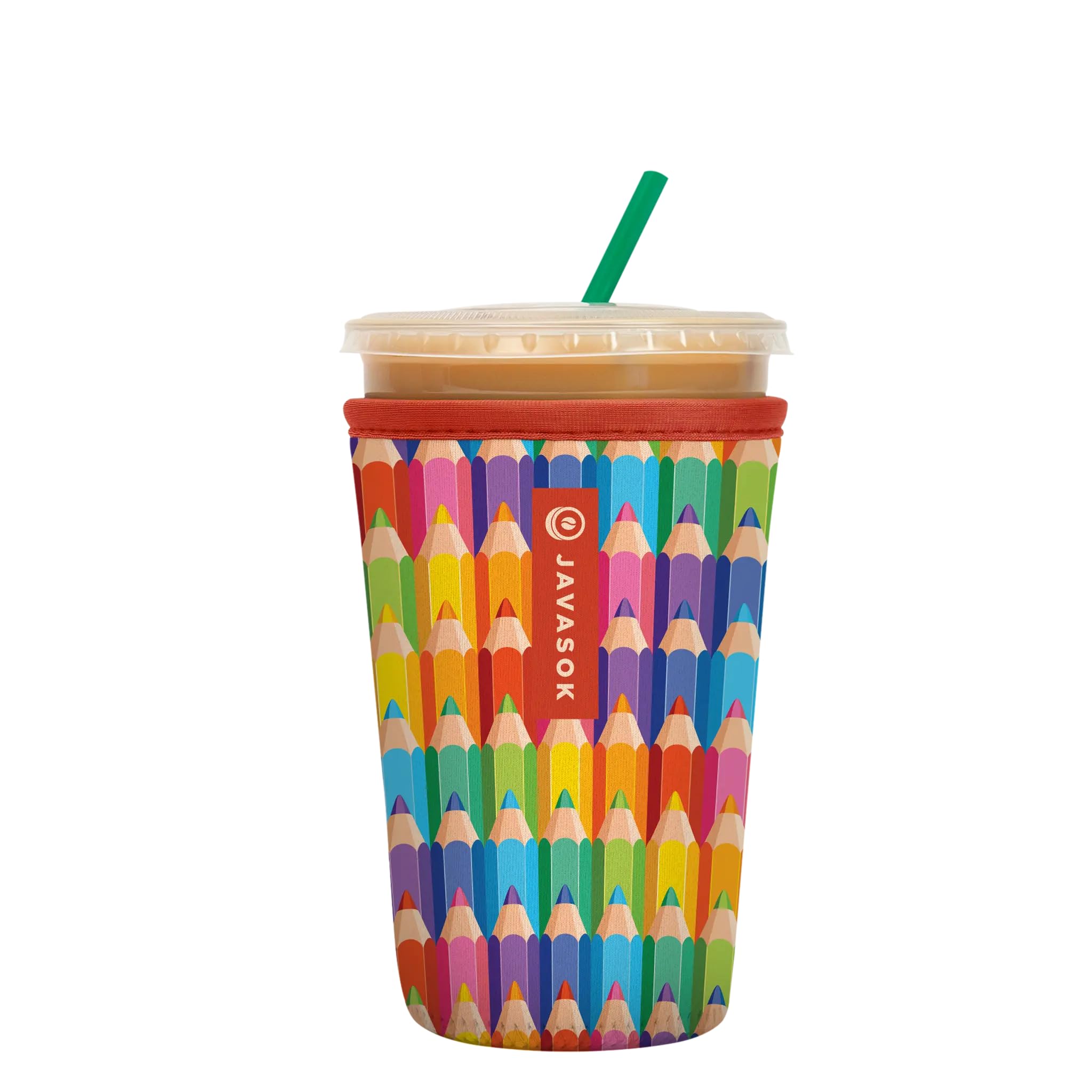 Sok It JavaSok Iced Coffee &amp; Cold Soda Insulated Neoprene Cup Sleeve (Work of Art, Medium: 22-28oz)