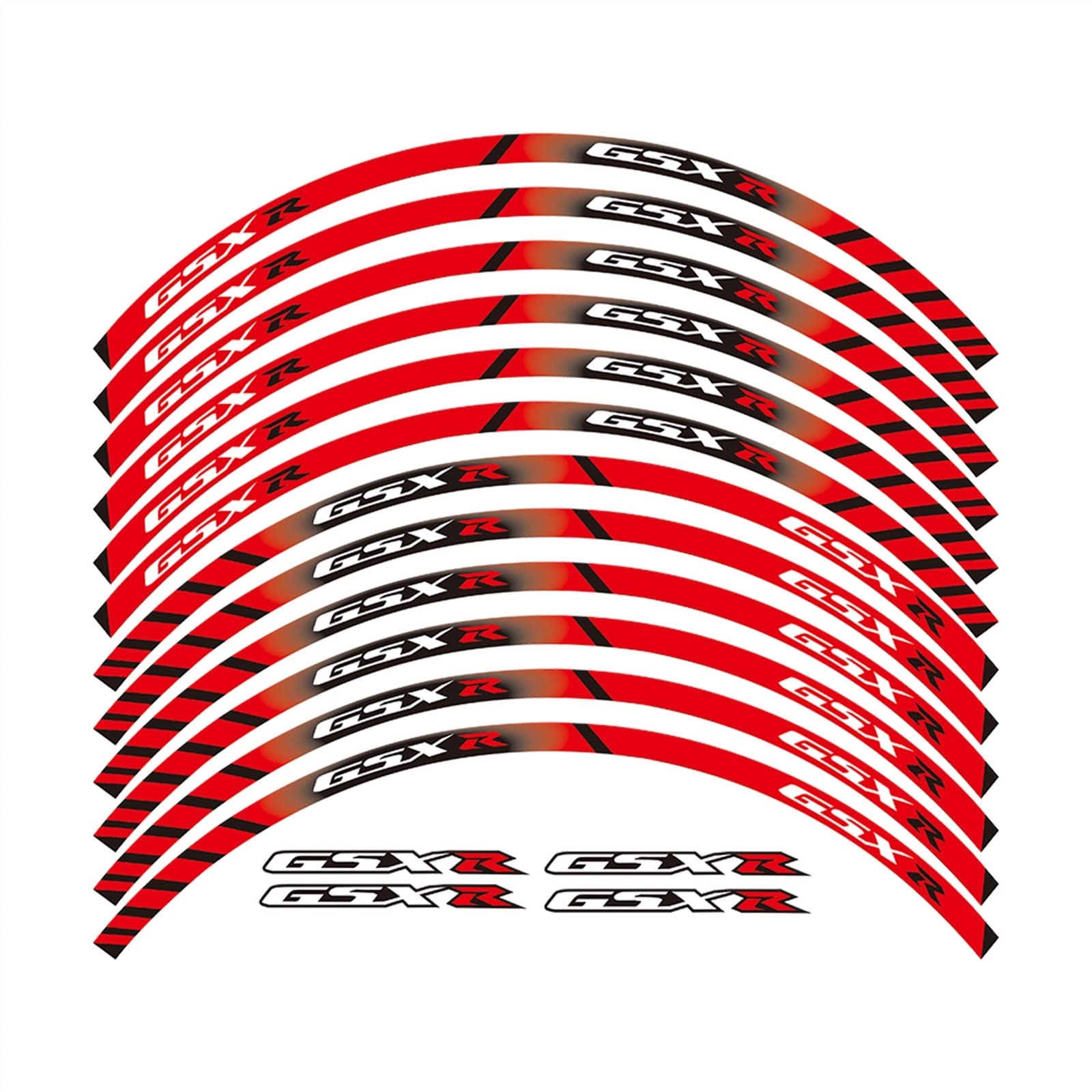 YESKIT Modified Decorative Stickers Motorcycle Wheel Stickers Rim Reflective Decals for Suzuki GSXR 250 400 600 1000 750 GSXR1000R GSXR1000 GSXR600 750 (Color : 5)