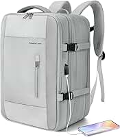 Mochila de Viagem Expansivel Masculina Feminina, Mochila Para Notebook Executiva Impermeável Reforçada Cabo USB,Mochilas Trabalho Escola Viagens Presente