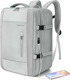 Mochila de Viagem Expansivel Masculina Feminina, Mochila Para Notebook Executiva Impermeável Reforçada Cabo USB,Mochilas Trabalho Escola Viagens Presente