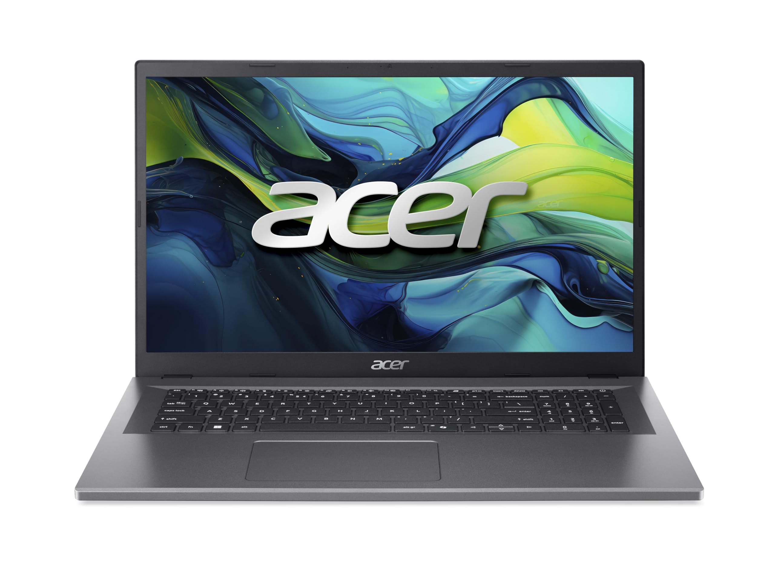 Acer Aspire Go 17 (AG17-31P-3285) Laptop, 17" FHD IPS Display, Intel Core 3 N355, 8 GB RAM, 512 GB SSD, Intel Grafik, Windows 11, QWERTZ Tastatur, grau