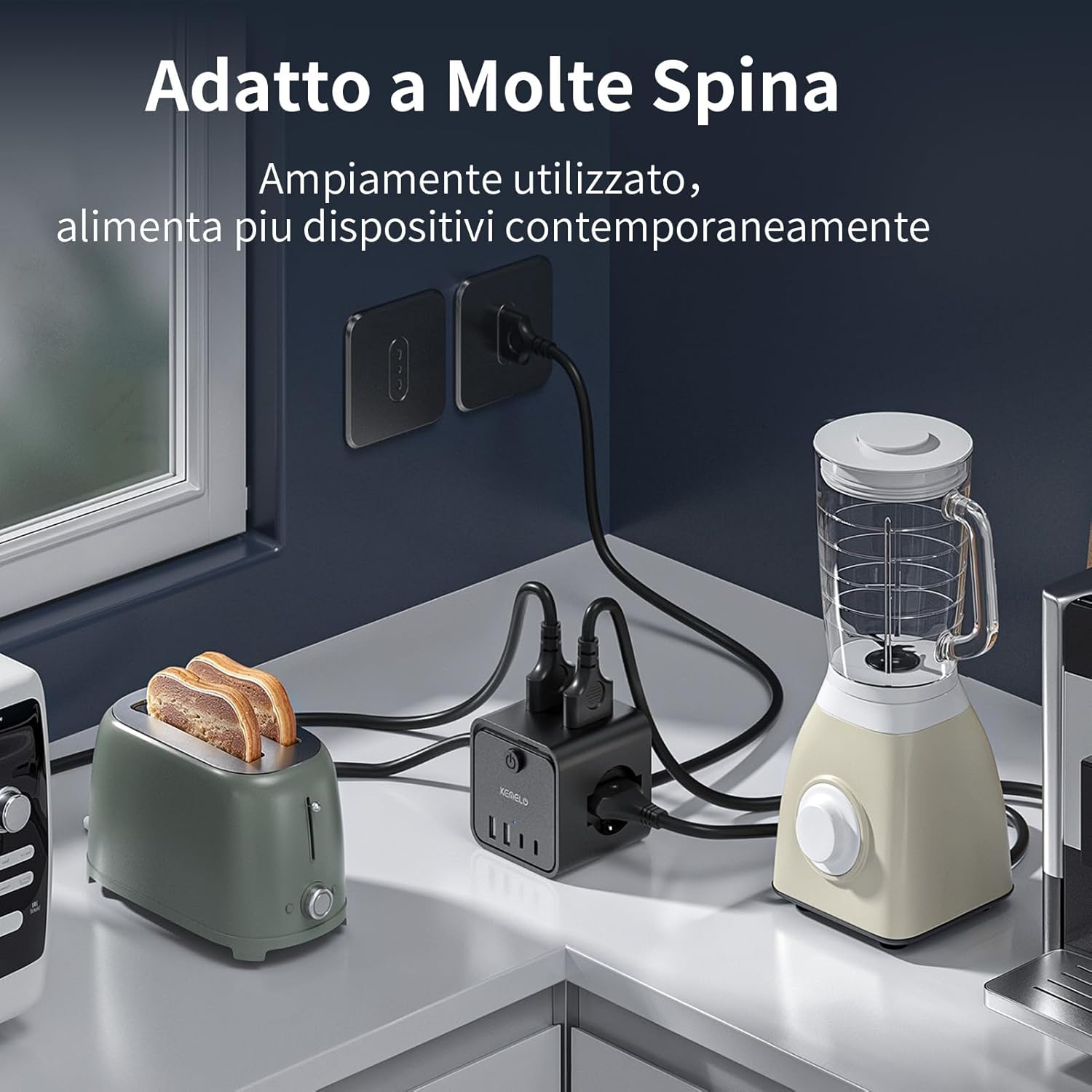 Ciabatta Elettrica Multipresa con 4 Prese Universali 10/16A ITA e Schuko - Powerline - Immagine 4