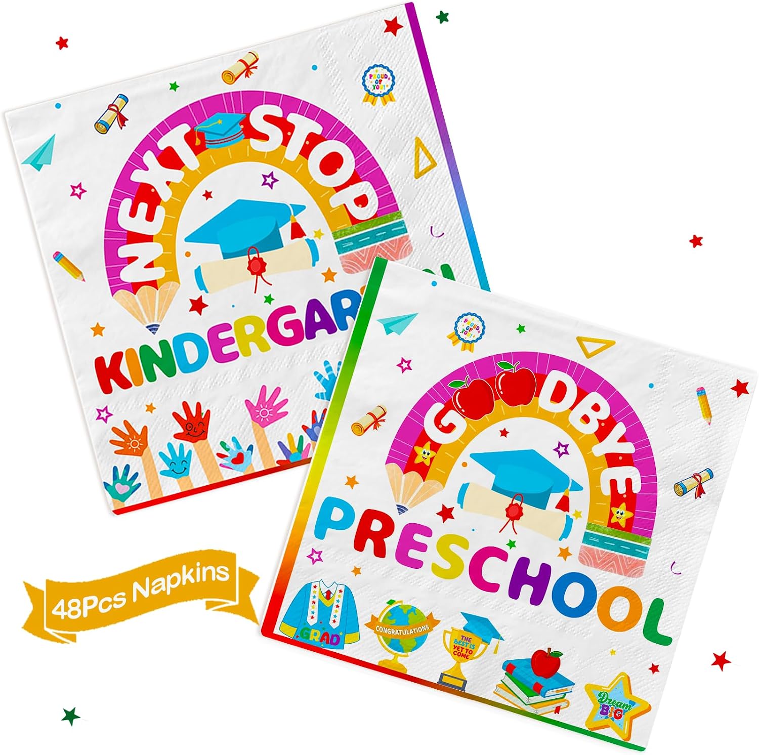 48Pcs Preschool Graduation Napkins Preschool Graduation Decorations Pre k Graduations Decorations Preschool Graduations Party Paper Napkins