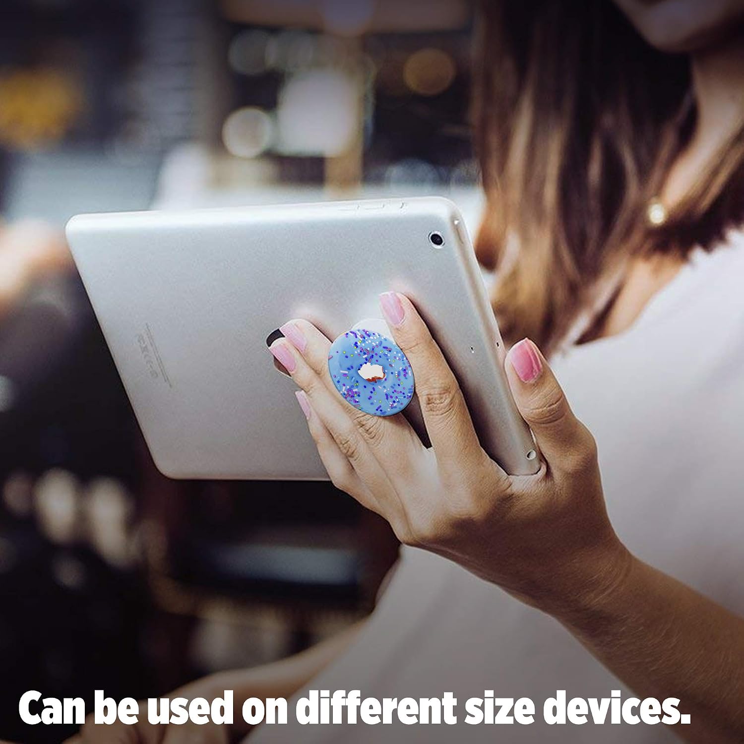 PopSockets: Collapsible Grip & Stand for Phones and Tablets - Blue Donut