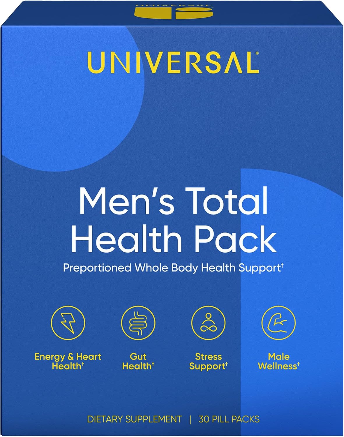 Daily Multivitamin Preparation with 22 Important Vitamins & Minerals - for Energy & Immune System - with Vitamin C D B12 E A B6 K Biotin & Zinc - Men's Total Health Pack - Pack of 30