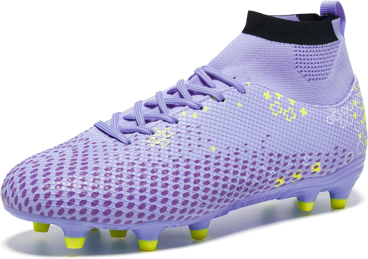 Men's High Tops Soccer Cleats Lace Up Women Lightweight Professional Fooball Boots Athletic Rugby Shoes for Training Sneaker
