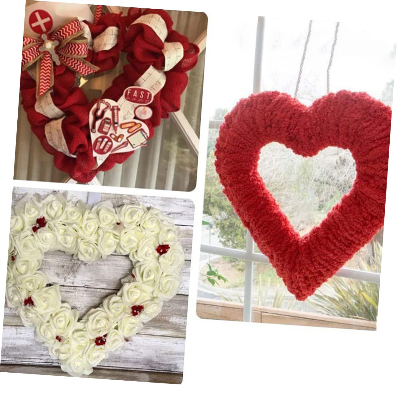 Alipis 3 Sätze Kranzrahmen Partydekoration Zeremoniedekoration DIY Makramee Blumenrahmen Flaggen Künstliche Tulpen Wandmittelstück Makramee Kreationen Ringranken Ringe 4 Stück * 3