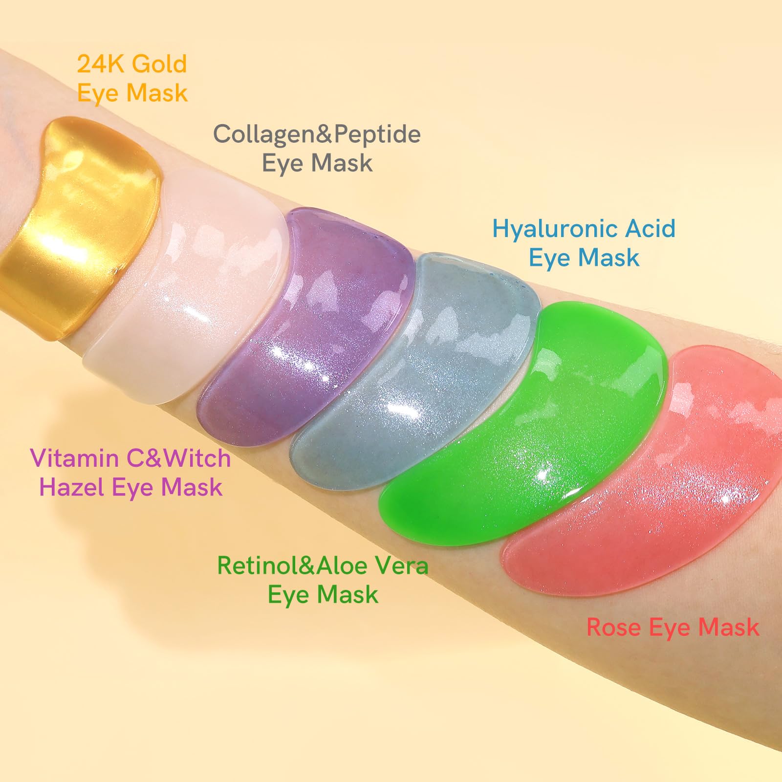 PEAUAMIE Augen-Patches mit Kollagen und Hyaluronsäure, Augenmaske gegen Falten, Augenringe, Gesichtsmaske, Hautpflegeprodukte, 24 Paar