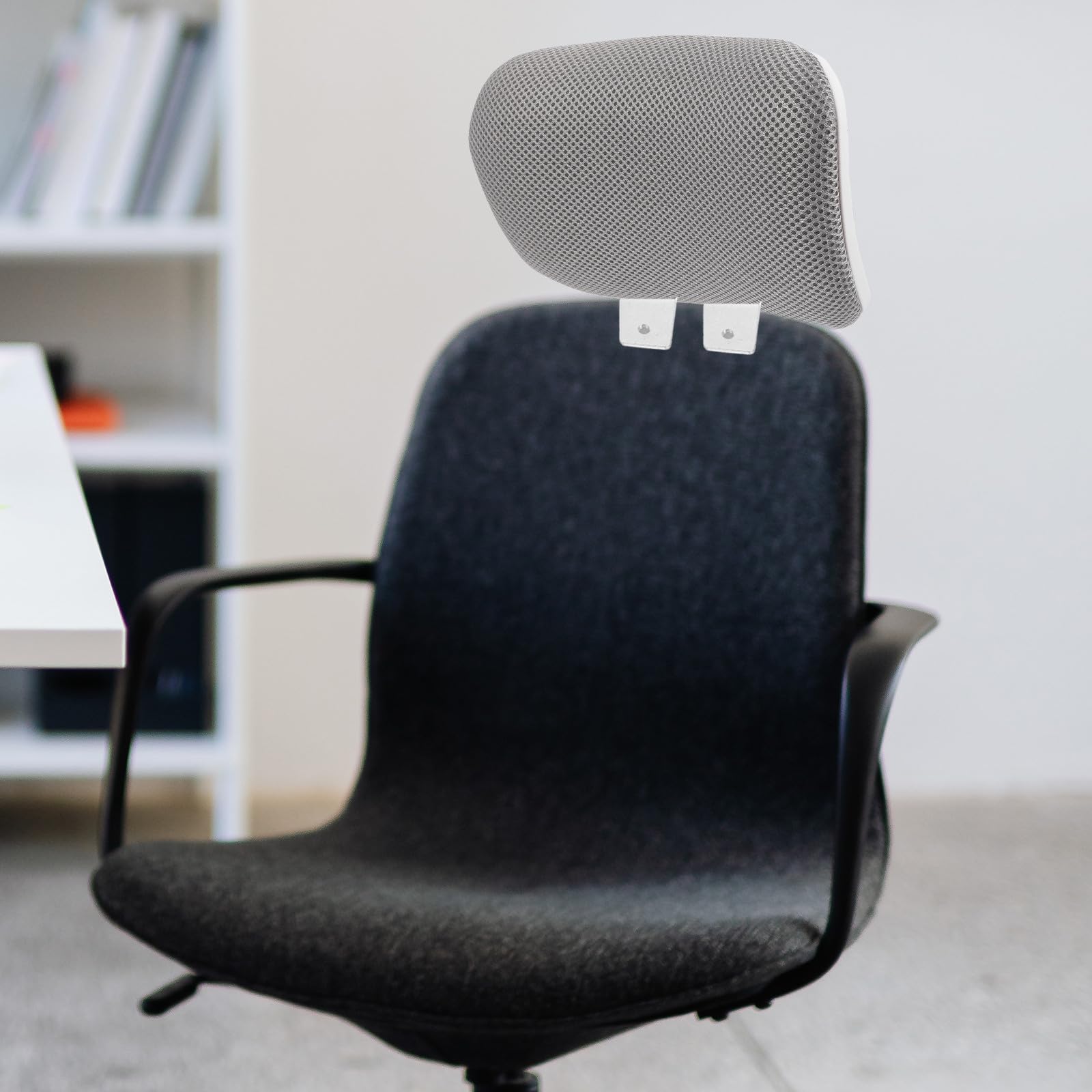 1set Cuscino Poggiatesta Sedia Ufficio Ergonomico Regolabile Supporto Cervicale Traspirante e Staccabile per Poltrona da Lavoro Computer