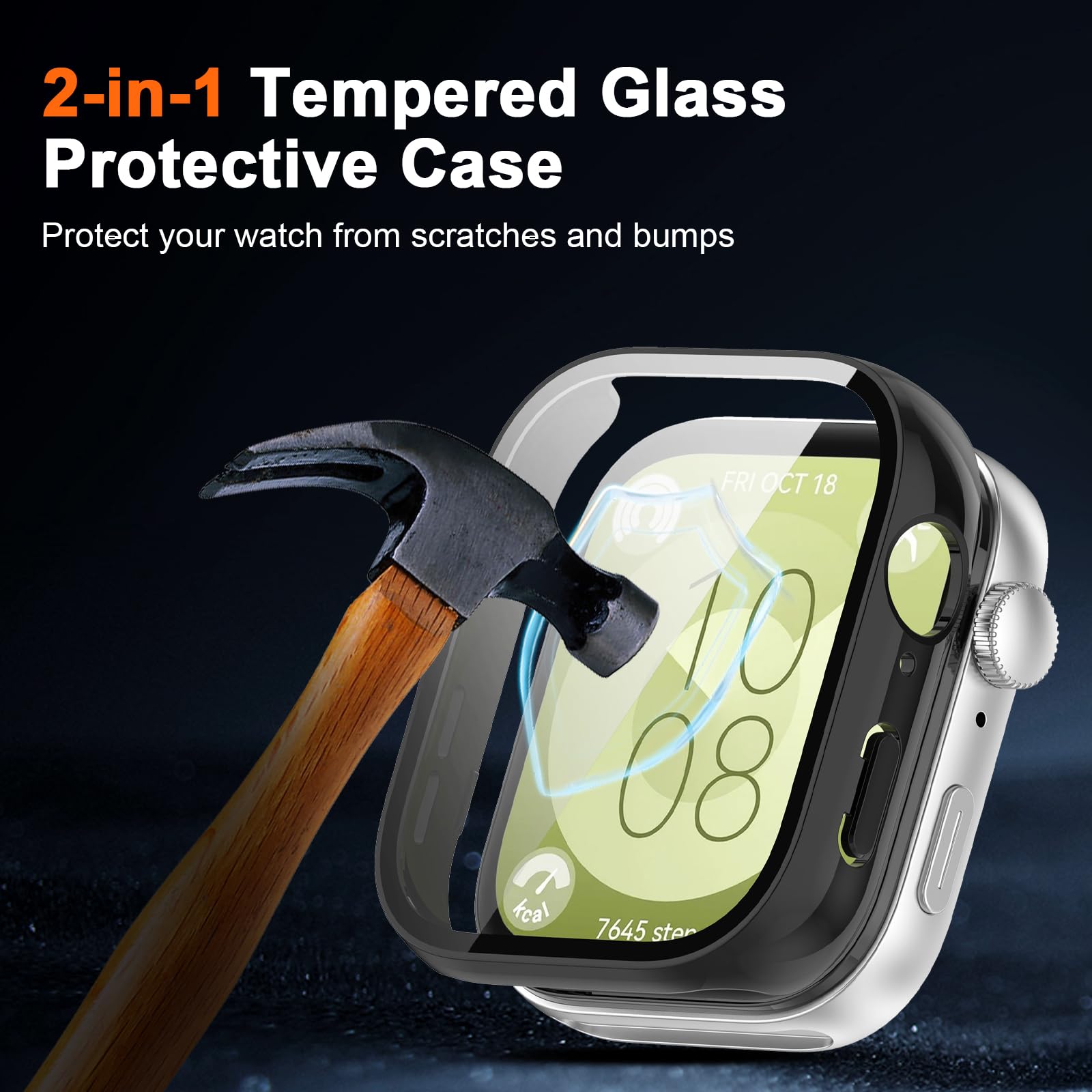 Coque De Protection Garmin Venu X1 - 2 Pièces PC + Verre Trempé, Anti-Rayures, Couverture Totale Écran 9H, Transparent HD - 2