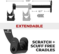 Vista 3 de PRO BIKE TOOL Soporte de pared para garaje para bicicletas, sistema de almacenamiento de bicicletas de aleación duradera con gancho ajustable