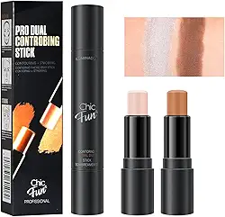 Bastão de Contorno e Iluminador 2 em 1, Chic Fun (#01, 2 Em 1)
