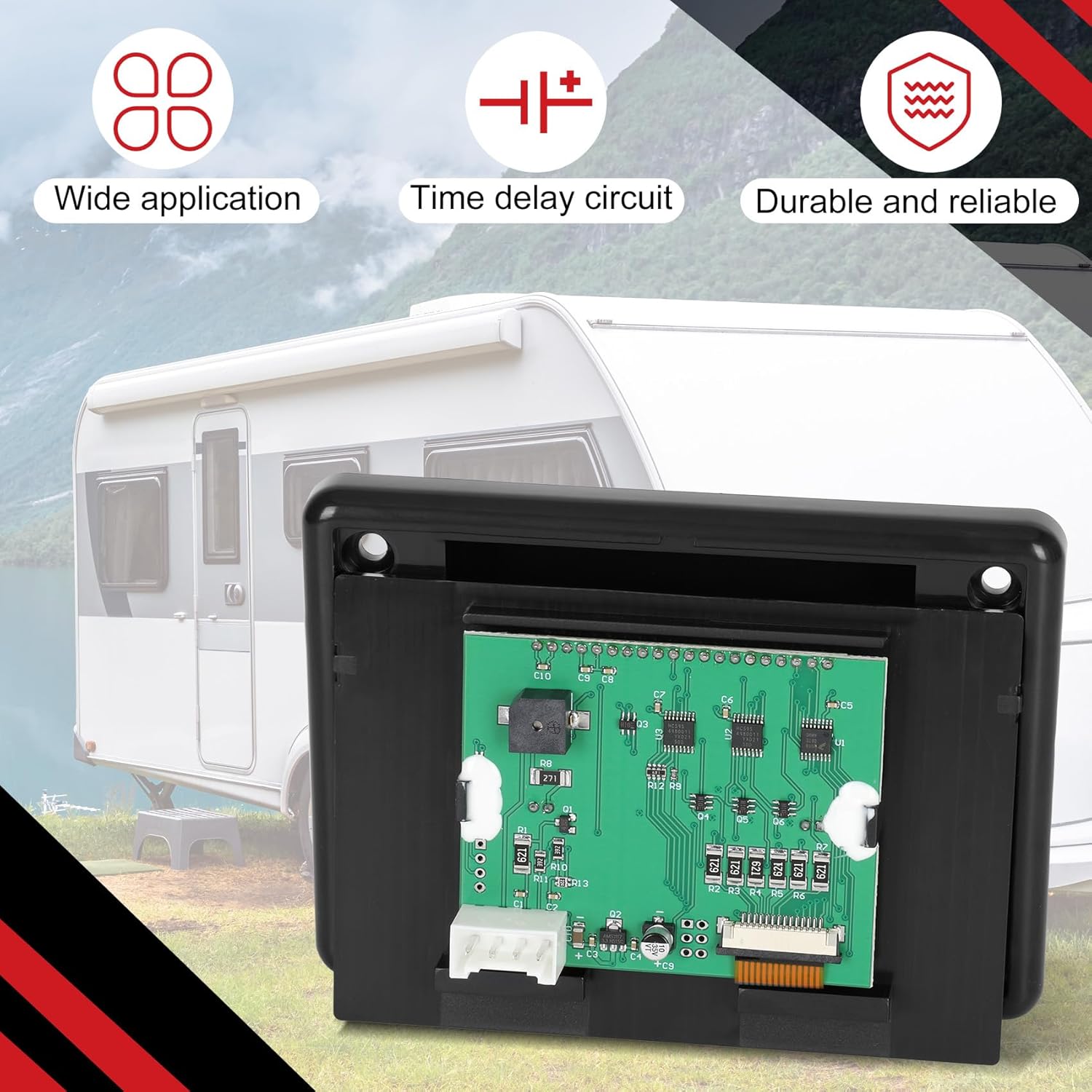 421484 Rv Leveling Touchpad Compatible with lippert RV 5th Wheel and Travel Trailer Leveling touchpad for Ground Control TT with Auto-Leveling Button