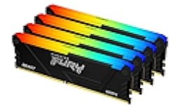FURY Beast 64GB (4x16GB) 3200MT/s DDR4 CL16 Desktop Memory Kit of 4 | Intel XMP | AMD Ryzen | Plug n Play | RGB Infrared Syncing | KF432C16BB2AK4/64