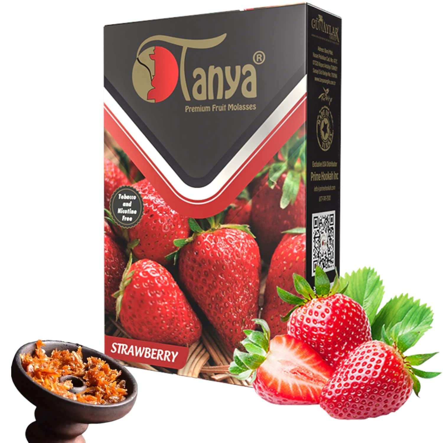 100% Nicotine & Tobacco Free Shisha Hookah Flavors Fruit Mix Organic Shisha Flavors 50g Delicious Strawberry