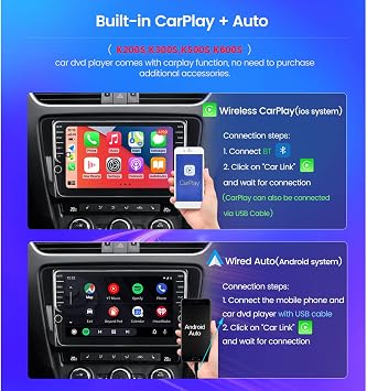 Double DIN Car Radio, in-Dash Car Stereo with 9 Inch Touchscreen Display, for Honda Insight 2009-2014 with Backup Camera/Carplay/Bluetooth/WiFi/USB/GPS Navi/FM Receiver