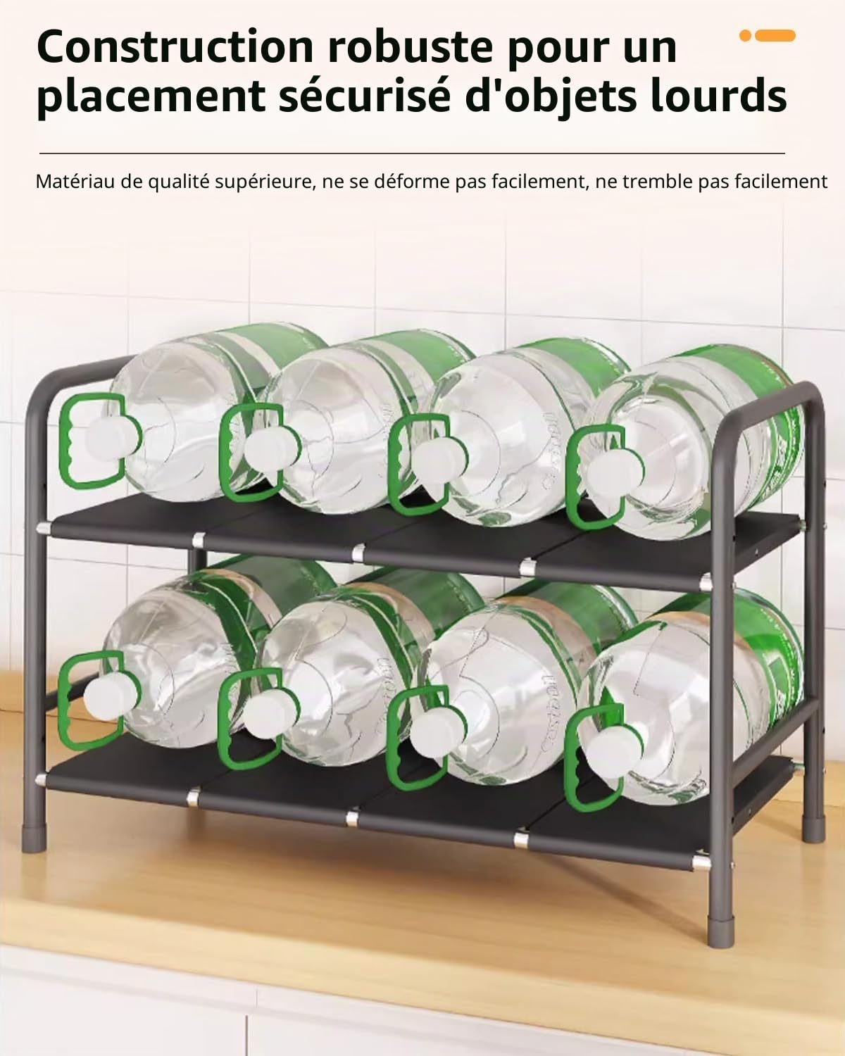 Rangement et Organisation de Cuisine – Dimensions Ajustables 49 x 25 x (52,5~88) cm, Étagère Extensible sous Évier en Acier Inoxydable (8 Panneaux)